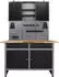Ondis Werner Werkstatt-Set 120cm Metall Lochwand anthrazit/schwarz/grau (90599352-0)