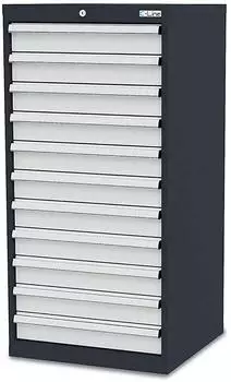Simplaflex Schubladenschrank 11 Schubladen 600x575x1220mm RAL 7016/7035 (CL6H120110)