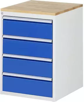 Rau Schubladenschrank Buche-Top 4 Schubladen 180mm (580x650x825mm)