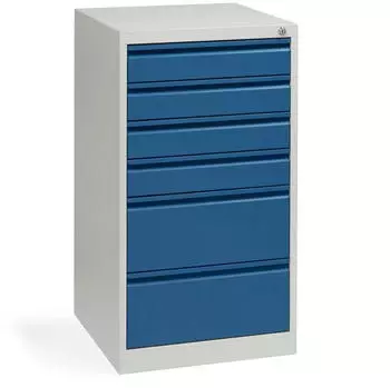 Soennecken WS Profi System Schubladenschrank 6 Schubladen lichtgrau/enzianblau (820205356)