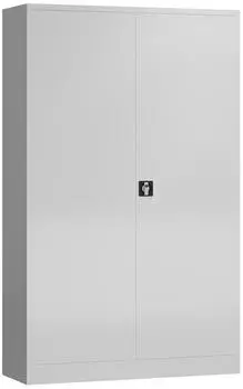 LÜLLMANN ClassiX Metall-Mehrzweckschrank 120x60x194,5cm Signalweiß 4 Böden (X-530387)