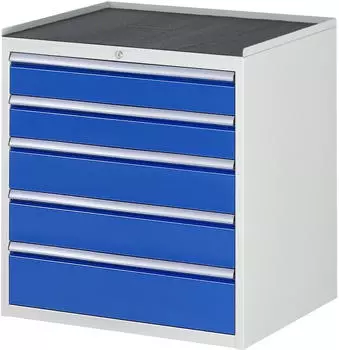 Rau Schubladenschrank Serie 7000 5 Schubladen (2x120, 2x150, 1x180mm) Anti-Rutsch-Matte (03-XL5.11A-MT.11)