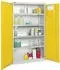 stumpf Umweltschrank BP-4 mit Türlochung 1800x1000x500mm 4 Wannenböden lichtgrau/signalgelb (7598062)