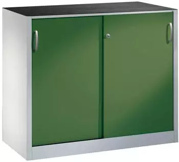 C+P Acurado Werkzeugschrank Schiebet&uuml;ren 1 Boden 1000x1200x500mm Resedagr&uuml;n/Lichtgrau (2056-09)