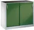 C+P Acurado Werkzeugschrank Schiebetüren 1 Boden 1000x1200x500mm Resedagrün/Lichtgrau (2056-09)