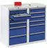 stumpf STS 410 Schubladenschrank 12 Schubladen lichtgrau 900x1000x500mm (7102607)