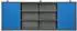 Jan Nowak Hängeschrank Werkstatt Metall mit Lochwand 1600x600x200mm (Anthrazitblau)