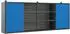 Jan Nowak Hängeschrank Werkstatt Metall mit Lochwand 1600x600x200mm (Anthrazitblau)