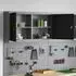 vidaXL Werkzeugschrank mit Regal Stahl Schwarz/Grau 50x20x55cm (4103471)