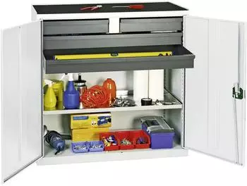 stumpf Serie 3000 Werkzeugschrank 4 Schubladen 1 Auszugsboden lichtgrau (3007407)