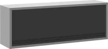 vidaXL Werkzeugschrank Wandmontage Gasfeder-T&uuml;r Stahl Schwarz 100x25x35cm (4103479)