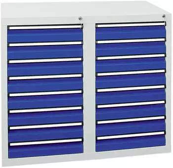 stumpf STS 410 Schubladenschrank 16 Schubladen, 900x1000x500mm, enzianblau (7102174)