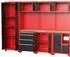 Feistos Juno 15 Werkzeugschrank mit Lochwand, schwarz/rot, 330x46x198cm (305015)