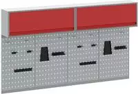 vidaXL Werkzeugschrank-Set 6 pcs Rot Pulverbeschichteter Stahl