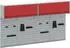 vidaXL Werkzeugschrank-Set mit Stecktafel, 6-tlg., rot, pulverbeschichteter Stahl (3321415)