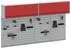 vidaXL Werkzeugschrank-Set mit Stecktafel, 6-tlg., rot, pulverbeschichteter Stahl (3321415)