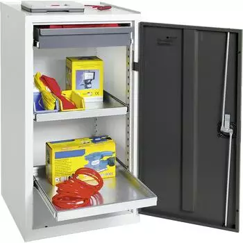 stumpf Serie 3000 Werkzeug- und Materialschrank lichtgrau/anthrazitgrau 1 Schublade 2 Auszugsb&ouml;den (3001171)