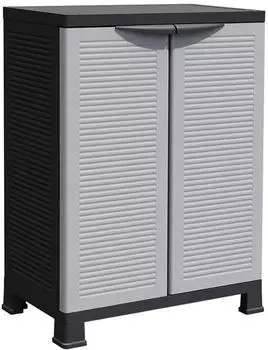 vidaXL Schrank Kunststoff 68x39x171,5cm Grau