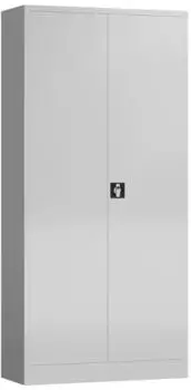 L&Uuml;LLMANN ClassiX Fl&uuml;gelt&uuml;renschrank Stahl lichtgrau 4 B&ouml;den 92x50x194,5cm (X-530350)