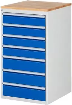 Rau Schubladenschrank Buche-Top 7 Schubladen (4&times;120mm, 3&times;150mm)