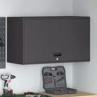 Vidaxl Wall Cabinet For Garage With Gas-lift Door Black
