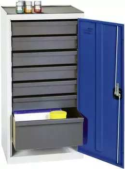 stumpf Serie 3000 Werkzeug- und Materialschrank 7 Schubladen, lichtgrau/enzianblau (3001874)