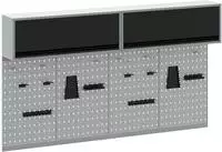 vidaXL Werkzeugschrank-Set 6 pcs Schwarz Pulverbeschichteter Stahl