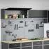 vidaXL Werkzeugschrank-Set mit Stecktafel 6-tlg. Pulverbeschichteter Stahl Schwarz (3321414)