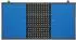 Jan Nowak BEN Werkzeugschrank Hängeschrank Metall Lochwand 120x60x20cm (Anthrazit-Blau)