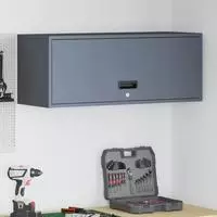 Vidaxl Wall Cabinet For Garage With Gas-lift Door Anthracite