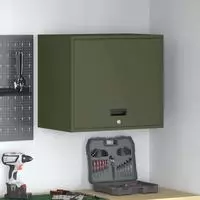 vidaXL Wandschrank f&uuml;r die Garage mit Gasdrucklift-T&uuml;r Olivgr&uuml;n