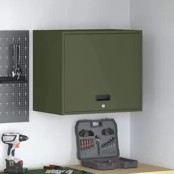 vidaXL Garagen-Wandschrank mit Gasdrucklift-T&uuml;r, olivgr&uuml;n (883271)