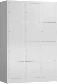 L&Uuml;LLMANN ClassiX Schlie&szlig;fachschrank 12 F&auml;cher 1800x1185x500mm Lichtgrau (RAL 7035)