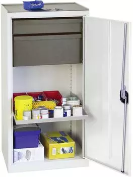 stumpf Werkzeug- und Materialschrank Serie 3000, 2 Schubladen, 1 Auszugsboden, lichtgrau, B 500mm (3001307)