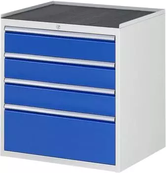 Rau Schubladenschrank Serie 7000 4 Schubladen (3x150/1x270mm) Anti-Rutsch-Matte (03-XL5.3A-MT.11)
