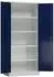 LÜLLMANN ClassiX Flügeltürenschrank Stahl 4 Fachböden 180x80x38cm lichtgrau/enzianblau