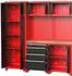Feistos Juno 11 Werkstattschrank mit Lochwand, Metall, Schwarz/Rot, 396x46x198cm (301011)