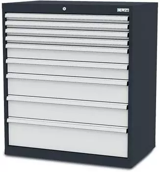Simplaflex C-Line Schubladenschrank 9 Schubladen, 900x575x1020mm, RAL 7016/7035 (CL9H104221)