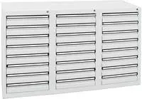 Schubladenschrank Serie Sts 410, 24 Schubladen Lichtgrau (24x100mm) - Stumpf