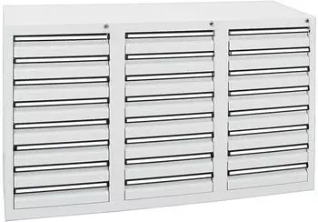 stumpf STS 410 Schubladenschrank 24 Schubladen 100mm, 900x1500x500mm, lichtgrau