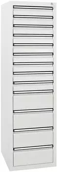stumpf STS 410 Schubladenschrank 13 Schubladen 1800x500x500mm lichtgrau (7105807)