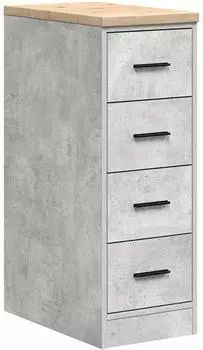 vidaXL Garagenschrank Massivholz Kiefer Betongrau (860583)