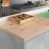 vidaXL Garagen-Aufbewahrungsschrank Massivholz Kiefer, betongrau (860565)