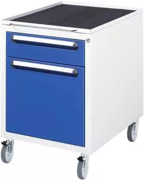 Rau Rollcontainer 2 Schubladen 480x600x690mm lichtgrau/enzianblau (E-US-3-2A-M.11)
