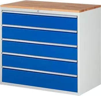 Rau Schubladenschrank Serie 7000 Buche-Top 5 Schubladen XXL (4x180mm, 1x210mm)