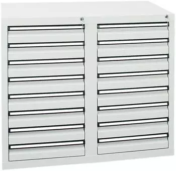 stumpf STS 410 Schubladenschrank 16 Schubladen, 900x1000x500mm, lichtgrau (STS 410)