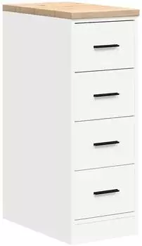 vidaXL Garagen-Aufbewahrungsschrank wei&szlig; 30x51x85cm Massivholz Kiefer (860580)