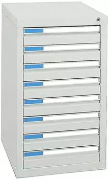 stumpf Schubladenschrank ESTA 8 Schubladen, lichtgrau, 900x500x500mm (8x100mm)
