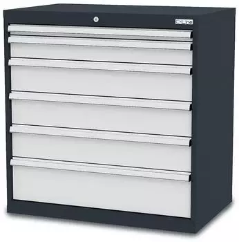 Simplaflex Werkzeugschrank 6 Schubladen, 900x575x920mm, RAL 7016/7035