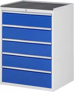Rau Serie 7000 Schubladenschrank XL 5 Schubladen, Metallarbeitsplatte (03-XL7.5A-MT.11)